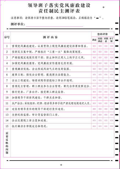 領(lǐng)導(dǎo)班子民主測評(píng)