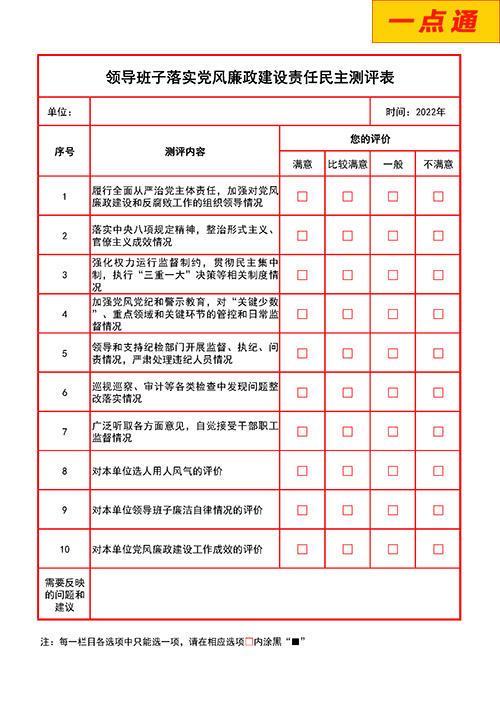 領(lǐng)導(dǎo)班子落實(shí)黨風(fēng)廉政建設(shè)測評系統(tǒng)